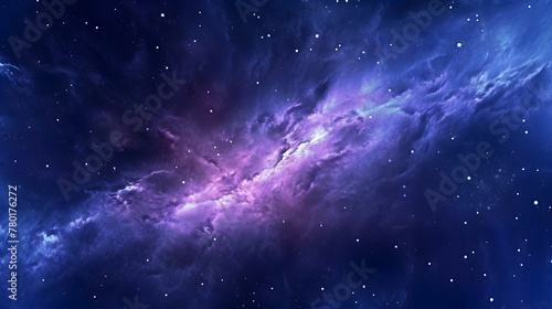 Digital blue and purple nebula starry abstract graphic poster web page PPT background