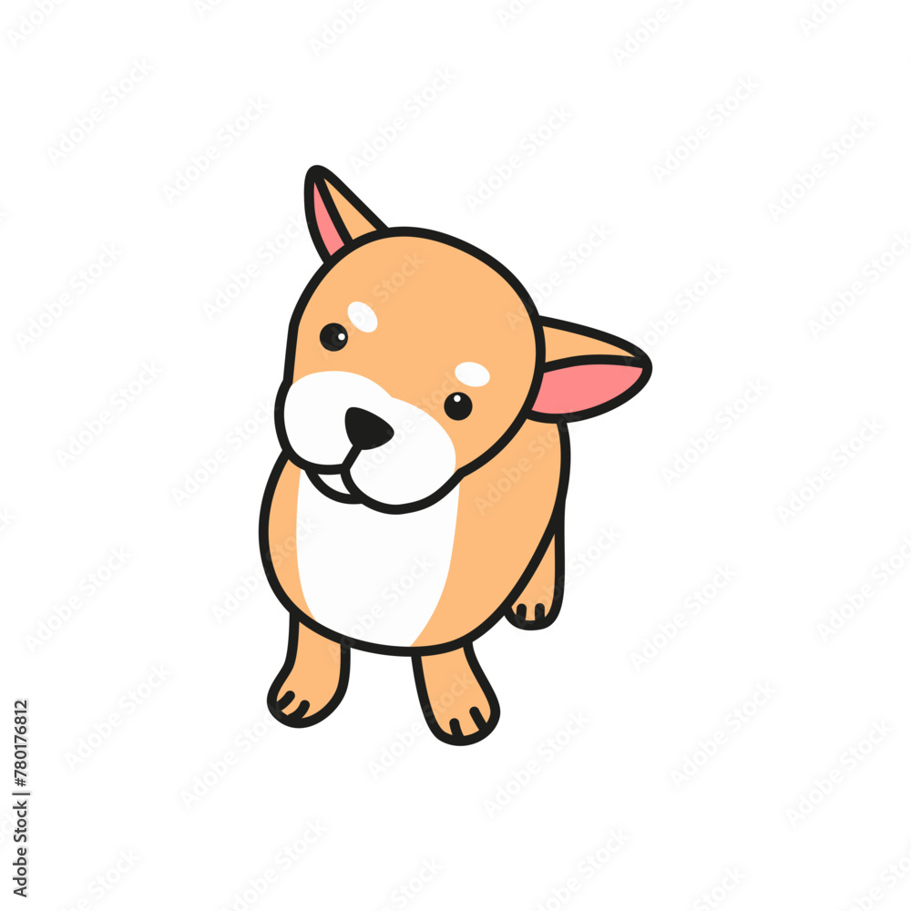 Fototapeta premium cute chihuahua dog vector illustration