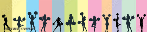 cheerleaders  silhouette