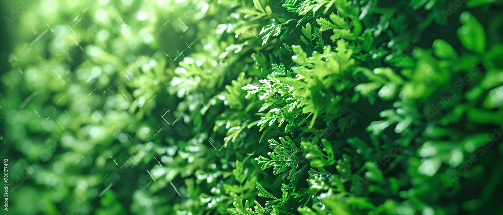 Macro Detail of Fresh Green Spruce Twig, Symbolizing Evergreen Nature and the Essence of Pure, Organic Beauty