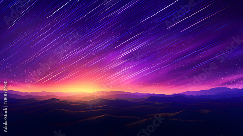 Digital aurora starry sky landscape abstract graphic poster web page PPT background