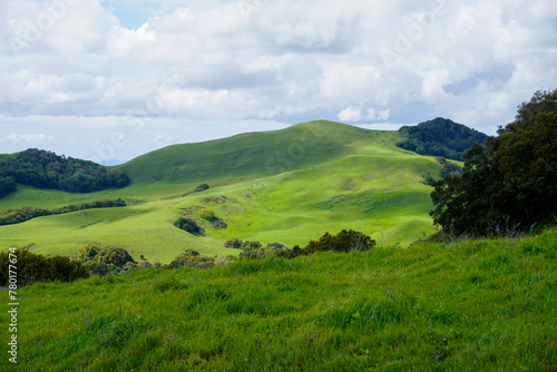 Grass Covered Ridge Lines and Hills
