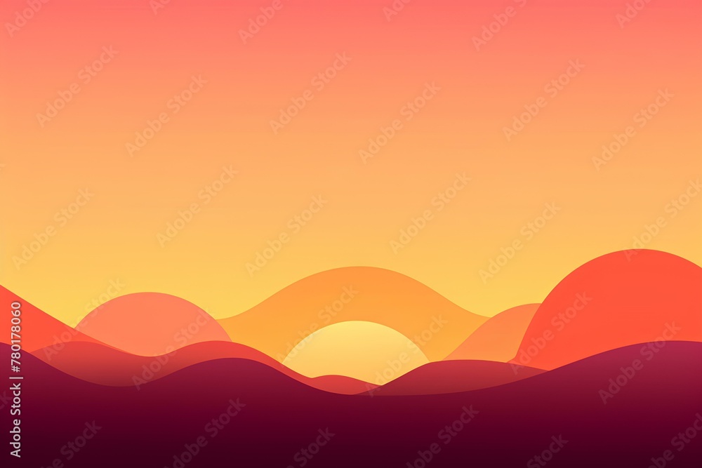 sunset in the mountains made by midjourney