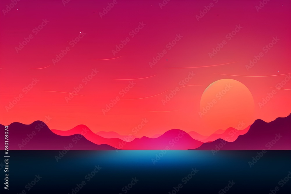 sunset over the sea made by midjourney