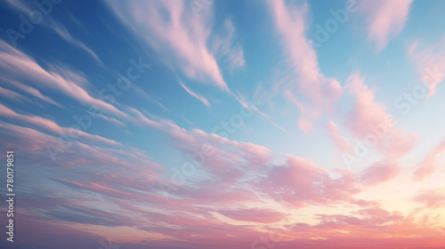 Sky at sunset, sky at sunrise, clouds, orange clouds cirrus clouds, cumulus clouds, sky gradient, sky background at dusk, twilight, pink sky, pink clouds, sun, environment, background #780179851