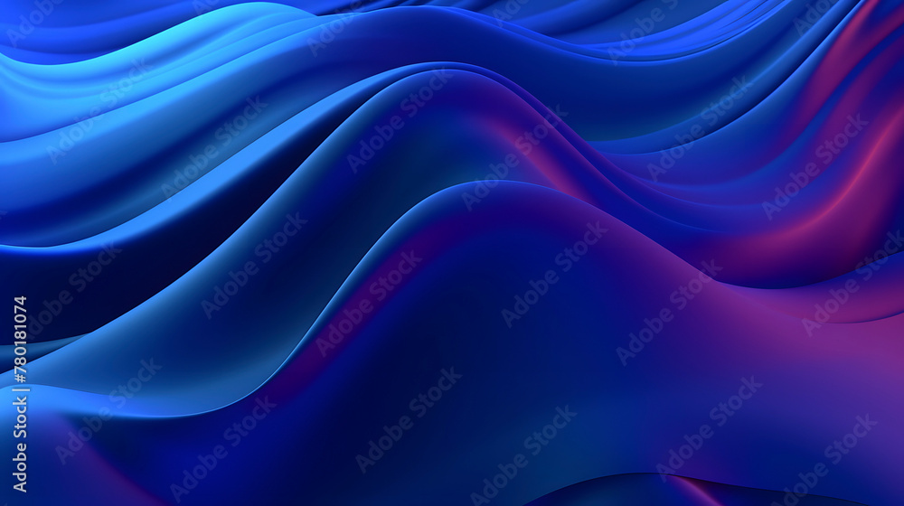 Fototapeta premium Digital fantasy blue mountain curve abstract graphic poster web page PPT background