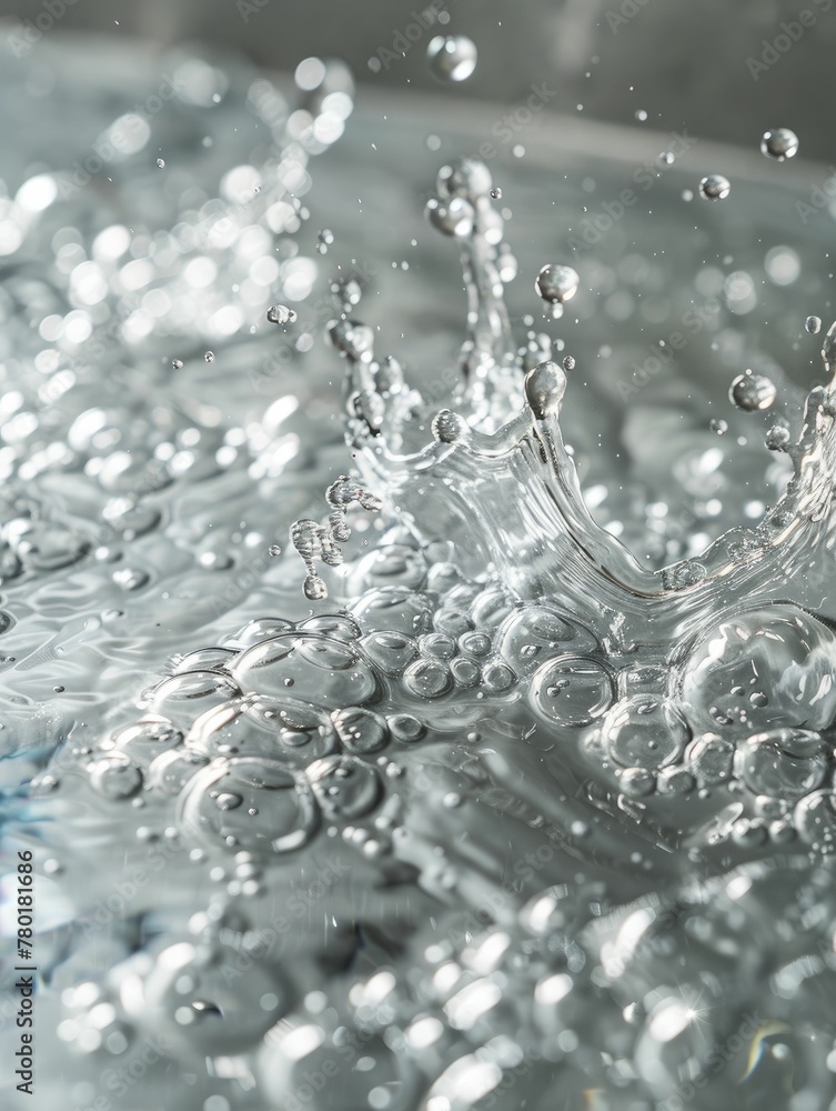 Zoom in on the bubbling liquid surface, revealing the vibrant energy of boiling water and the intense heat within. Zoom in on the bubbling liquid surface, revealing the vibrant energy of boiling water and the intense heat within.