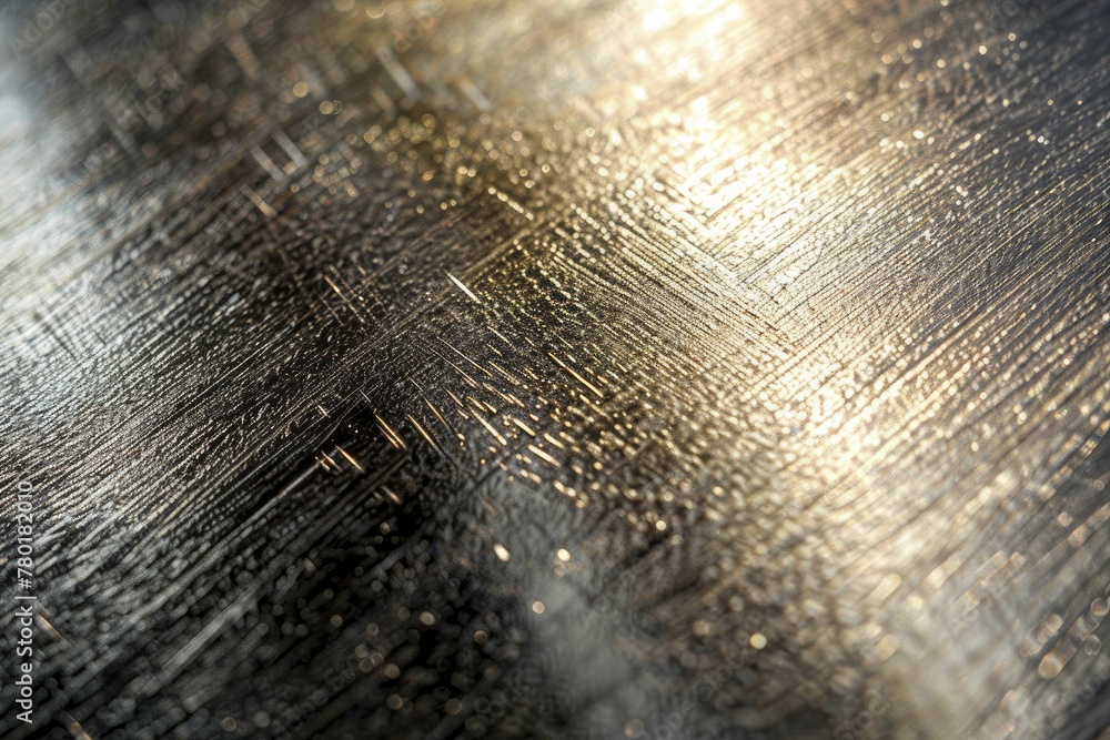 Exploring the intricate details of a gleaming brushed metal surface, emphasizing its linear texture and interplay with light. Exploring the intricate details of a gleaming brushed metal surface, emphasizing its linear texture and interplay with light.