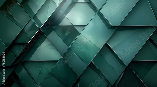 Modern Abstract wave silk fabric textured geometric gradient background, wallpaper with color theme of Dark green 