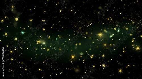 Digital green glowing stars abstract graphic poster web page PPT background