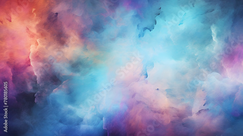 Digital color watercolor starry sky nebula abstract graphic poster web page PPT background