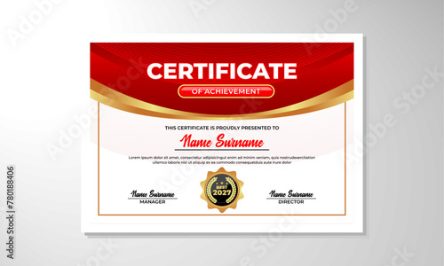elegant gradient certificate design template

