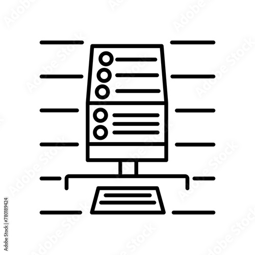 computer icon. outline icon