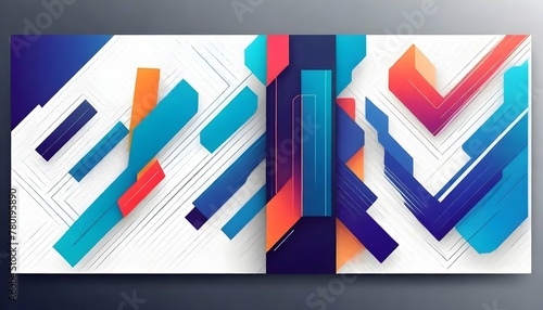 Vector illustration. Abstract geometric background set. Design element for cover, poster, book cover, brochure, headline. Color linear shapes. Line art. Flat concept. Futuristic modern graphic. Hand d