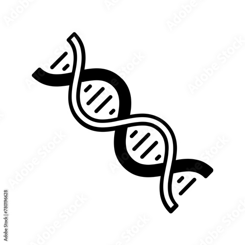 dna icon. black fill icon