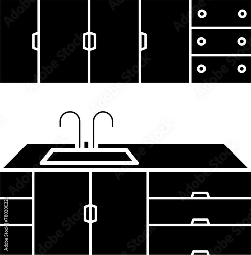 Kitchen Cabinet Illustration