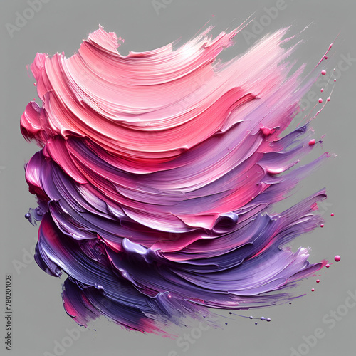 purplr and pink brush stroke on paper photo