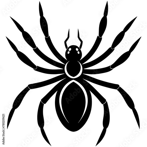 black and yellow spider, black spider silhouette vector illustration,icon,svg,spider characters,Holiday t shirt,Hand drawn trendy Vector illustration,spider ship on a white background © SK kobita