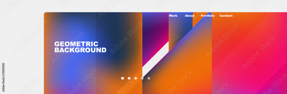 Colorful fluid gradient triangles and squares web site template. Vector Illustration For Wallpaper, Banner, Background, Card, Book Illustration, landing page Colorful fluid gradient triangles and squares web site template. Vector Illustration For Wallpaper, Banner, Background, Card, Book Illustration, landing page