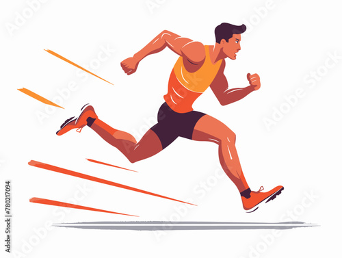 white background, Going for a run or jog in the morning, in the style of animated illustrations, background, text-based
