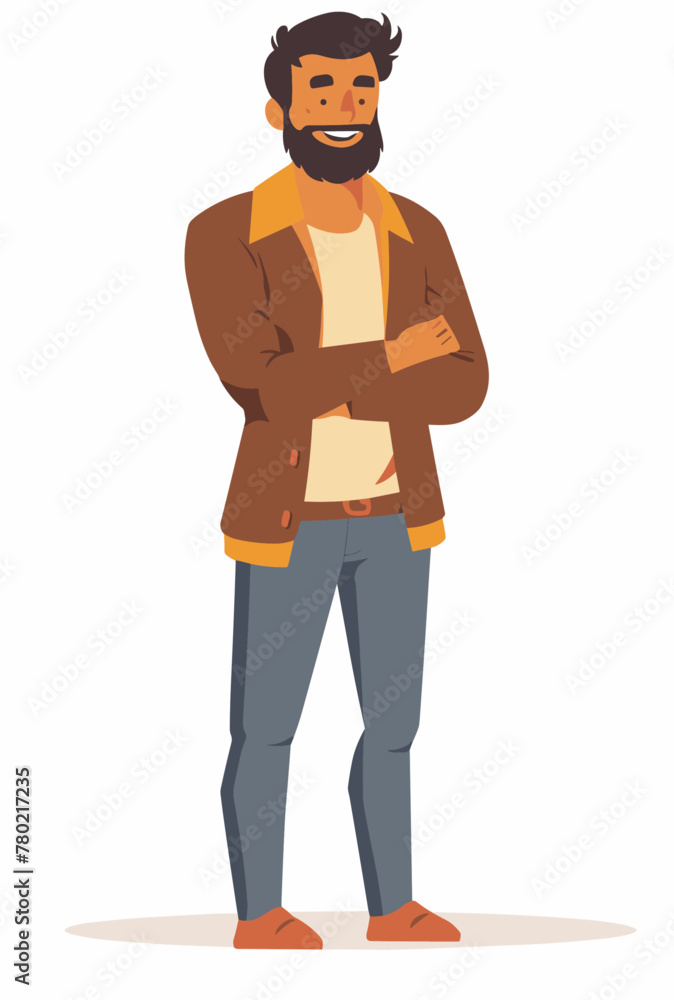 white background, Offering tax resolution services, in the style of animated illustrations, full body, only one man, text-based