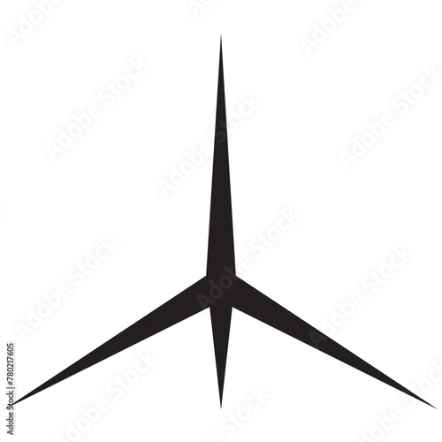 Foto A silhouette of a caltrop