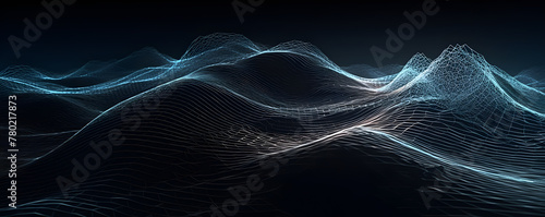 A wave created through interconnected points and lines, customized for use as a desktop screensaver. Careful attention to detail results in an accurate representation of how the elements interact.