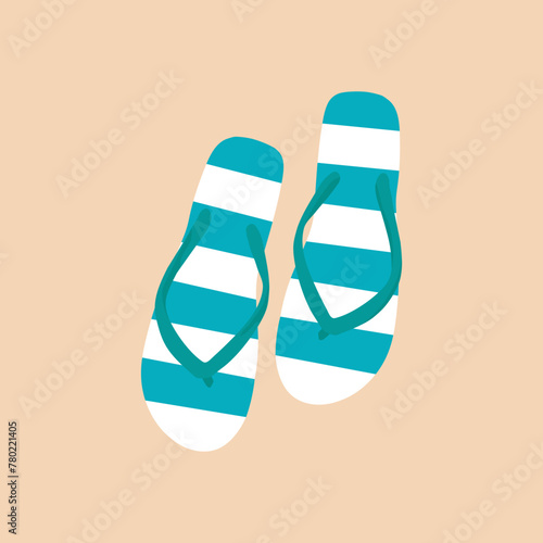 blue flip flop