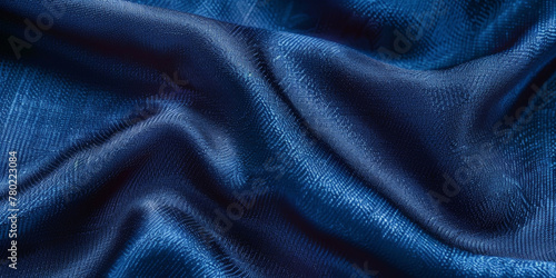 blue velvet fabric texture background, dark blue cloth material for fashion design, blue silk satin,