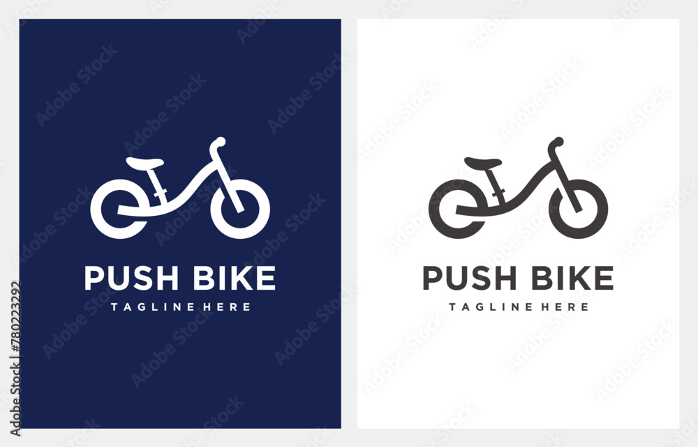 Push Bike Bicycle Kid Balance Bike logo design vector icon
Push Bike Bicycle Kid Balance Bike logo design vector icon