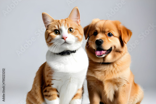 Funny pets on white background © Nyetock