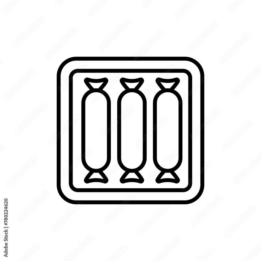 Sausage outline icons, minimalist vector illustration ,simple transparent graphic element .Isolated on white background Sausage outline icons, minimalist vector illustration ,simple transparent graphic element .Isolated on white background