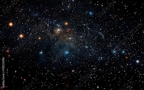 Deep space starfield with colorful nebula cloud