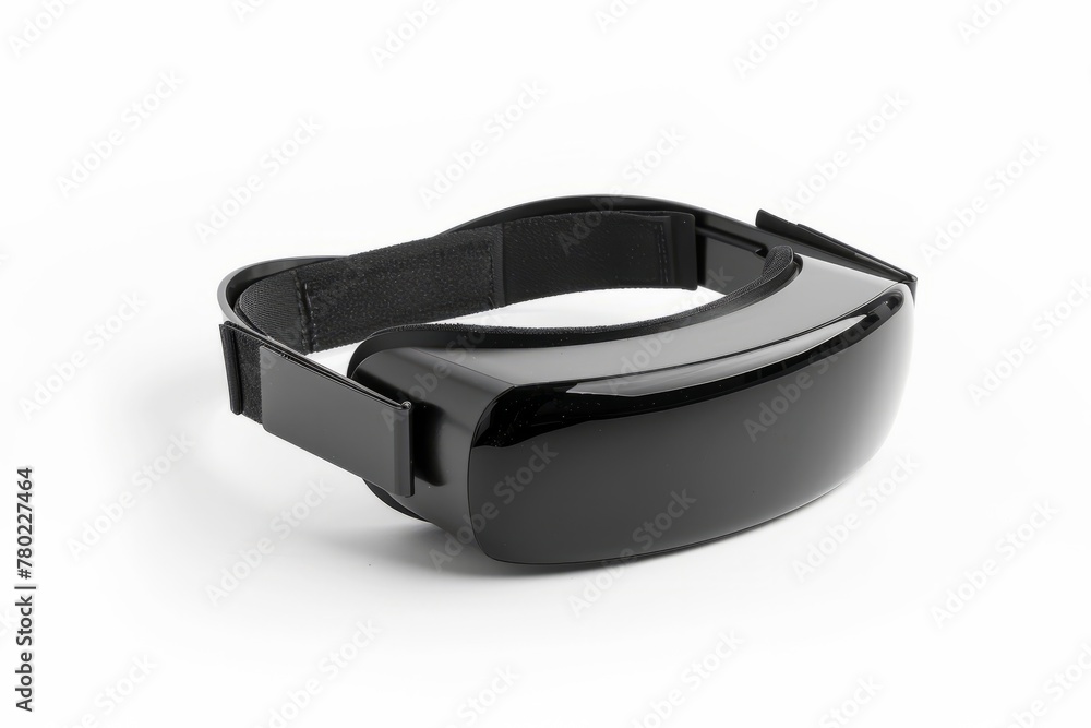 Modern VR visual reality headset isolated on white Modern VR visual reality headset isolated on white