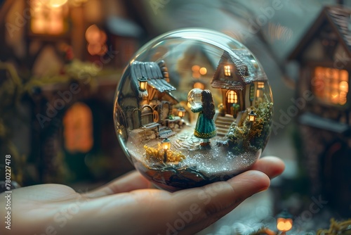 Magic Awaits in the Enchanting Miniature Snowglobe,where Everyday Objects Reveal Extraordinary Details that Captivate the Imagination