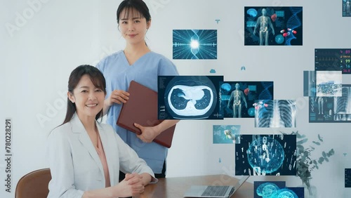 医療従事者とメディカルテクノロジーイメージ photo