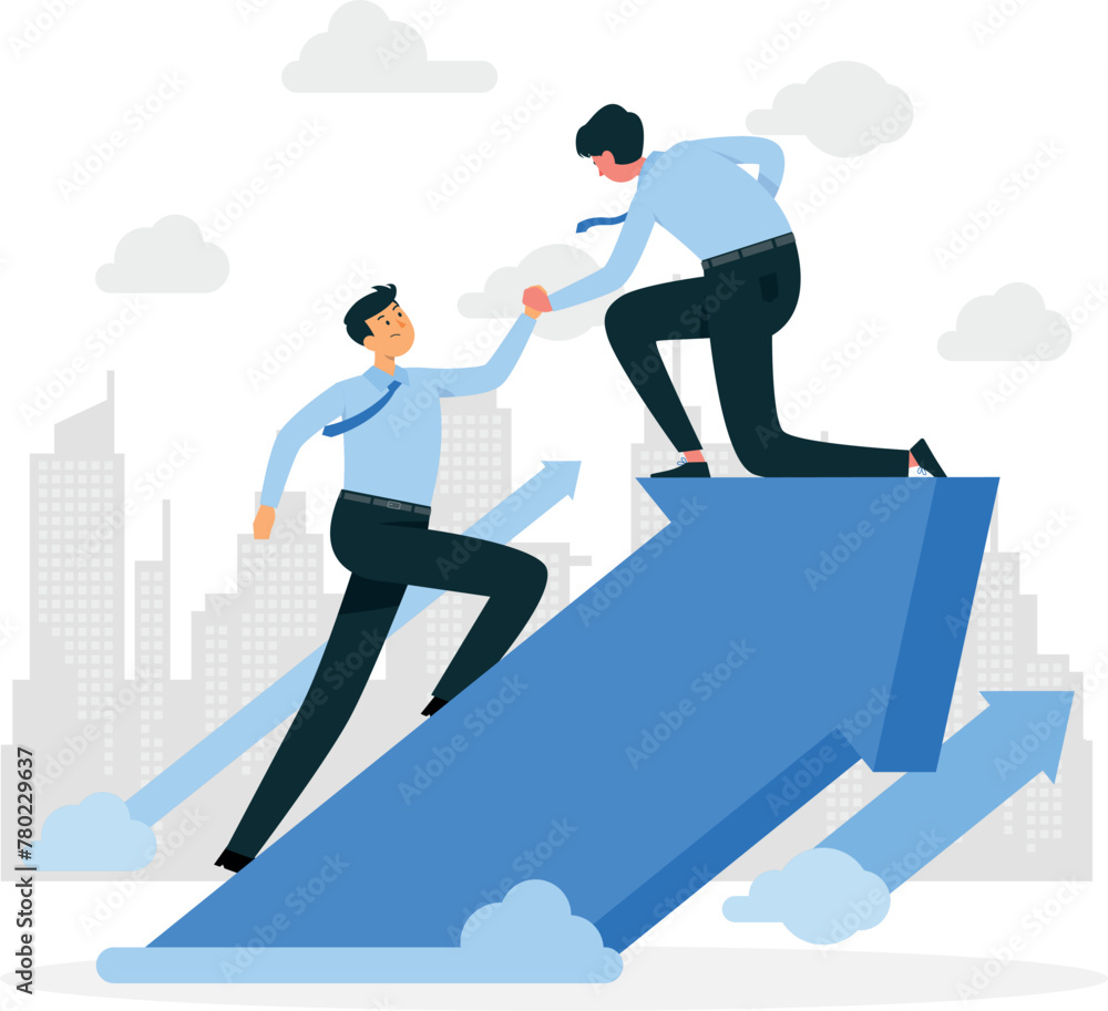 Obraz premium Helping Partner in Business Growth Concept