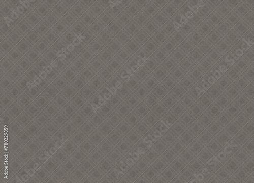 Seamless concord, ironside grey, storm dust, flint vintage embossed tile squares paper texture for background, textured pressed relief tiled antique decoration pattern. (ID: 780229859)