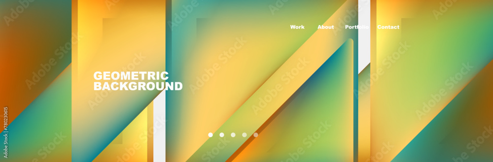 Colorful fluid gradient triangles and squares web site template. Vector Illustration For Wallpaper, Banner, Background, Card, Book Illustration, landing page Colorful fluid gradient triangles and squares web site template. Vector Illustration For Wallpaper, Banner, Background, Card, Book Illustration, landing page