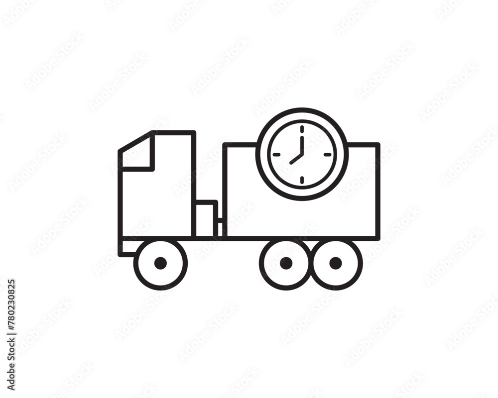 Delivery time icon vector design illustration. Delivery time icon vector design illustration.