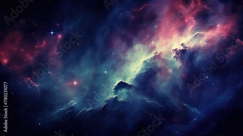 cosmic nebula background, vibrant colors and intricate details filling the universe, celestial and awe-inspiring backdrop