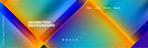 Trendy Simple Round Triangle and Circle with Gradients Abstract Background. Vector Illustration For Wallpaper, Banner, Background, Card, Book Illustration, landing page