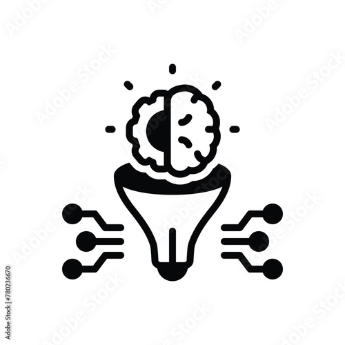 Black solid icon for innovation