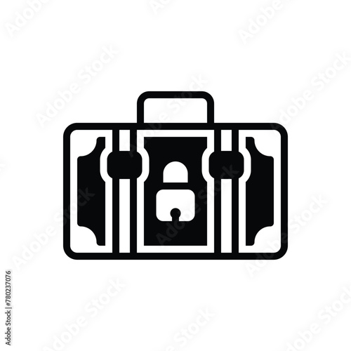 Black solid icon for trademark