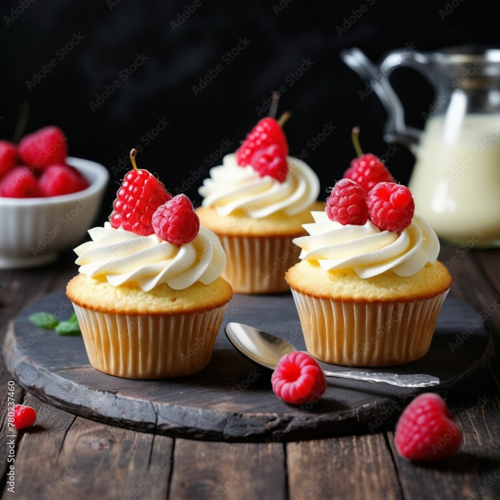 cupcakes with cream and sprinkles cupcakes with cream and sprinkles