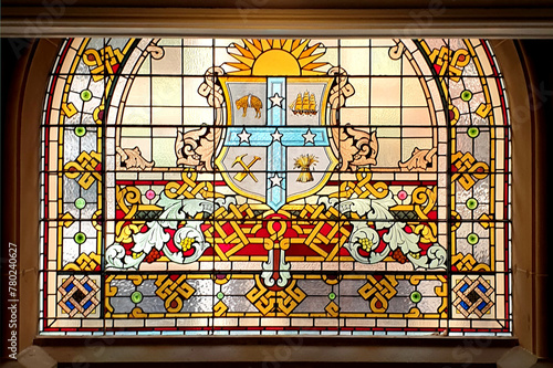 Photography stained glass window at the Queen Victoria Building, Sydney, New South Wales