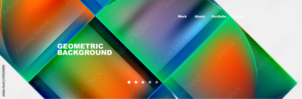 Trendy Simple Round Triangle and Circle with Gradients Abstract Background. Vector Illustration For Wallpaper, Banner, Background, Card, Book Illustration, landing page