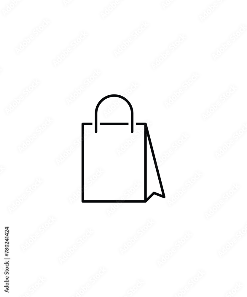 shopping bag icon, vector best line icon. shopping bag icon, vector best line icon.