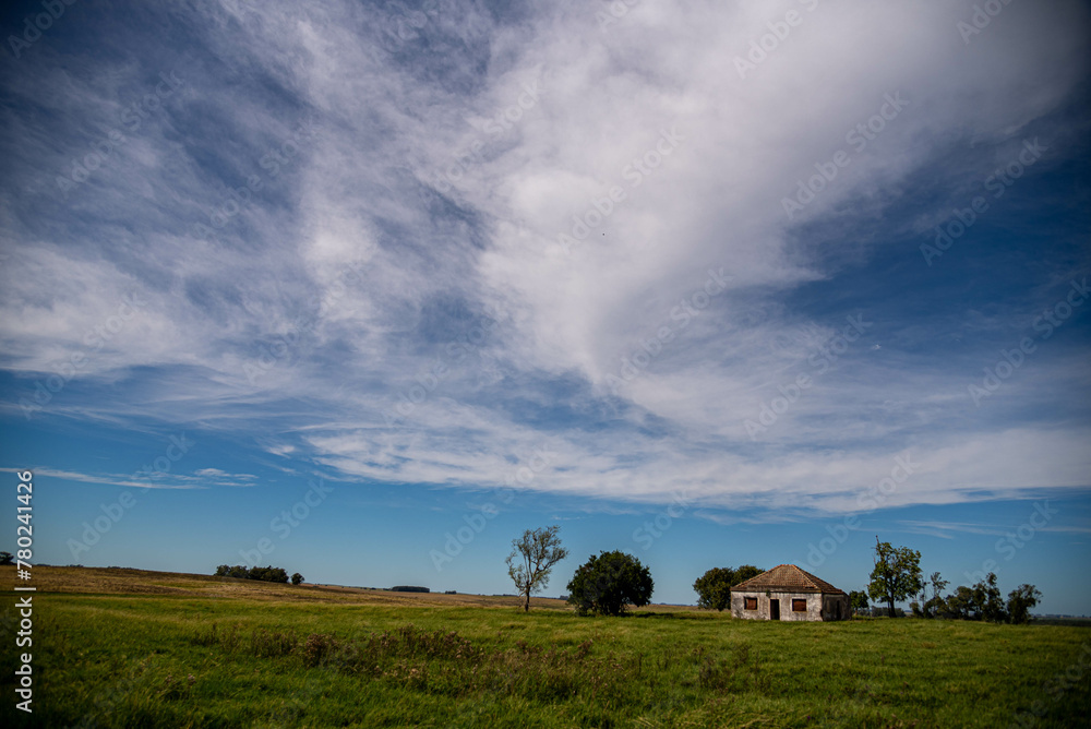 Rural landscape bordering Brazil and Uruguay