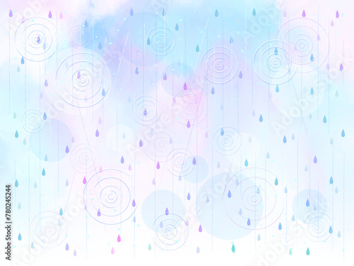 雨のイメージ背景イラスト